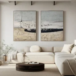 PAINTING White Wabi-Sabi painting Handpainted Blue White Textured Painting White Wabi-Sabi Wall Art Neutral Minimalist Wall Art Black Textured Canvas Art Neutral Wall Decor