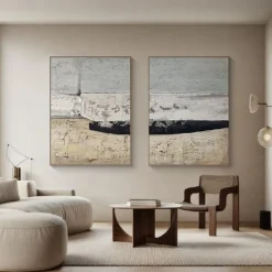 PAINTING White Wabi-Sabi painting Handpainted Blue White Textured Painting White Wabi-Sabi Wall Art Neutral Minimalist Wall Art Black Textured Canvas Art Neutral Wall Decor