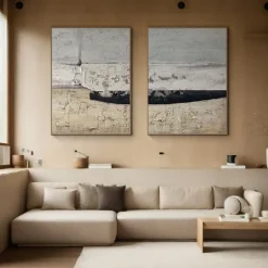 PAINTING White Wabi-Sabi painting Handpainted Blue White Textured Painting White Wabi-Sabi Wall Art Neutral Minimalist Wall Art Black Textured Canvas Art Neutral Wall Decor