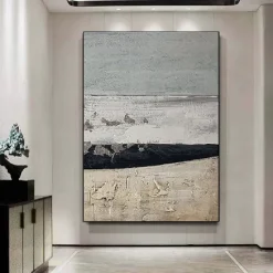 PAINTING White Wabi-Sabi painting Handpainted Blue White Textured Painting White Wabi-Sabi Wall Art Neutral Minimalist Wall Art Black Textured Canvas Art Neutral Wall Decor