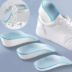 1Pair/pack Invisible Height Increasing Insole Orthopedic Arch Support Insole Soft Elastic Light Weight for Men Women Shoes Pads