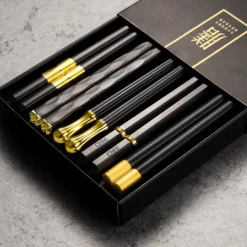 5Pairs Chopsticks Alloy Chopsticks Set Japanese Style Chopsticks