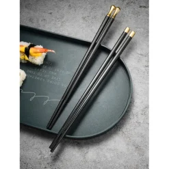5Pairs Chopsticks Alloy Chopsticks Set Japanese Style Chopsticks