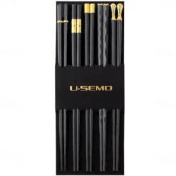 5Pairs Chopsticks Alloy Chopsticks Set Japanese Style Chopsticks