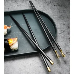 5Pairs Chopsticks Alloy Chopsticks Set Japanese Style Chopsticks