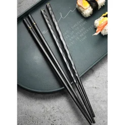 5Pairs Chopsticks Alloy Chopsticks Set Japanese Style Chopsticks