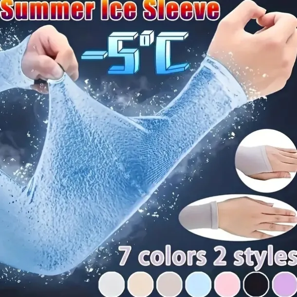 2pairs Long Solid Color Sun Sleeves, Thin High Elastic Cooling Arm Cover, Summer Sport Sleeves For Running Fishing Riding