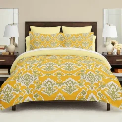 Paisley Floral Style 3-Piece Bedding Set Elegant and Soft Duvet Cover Set with Pillowcases Perfect for Adding a Touch of Sophistication and Comfort to Your Bedroom Decor