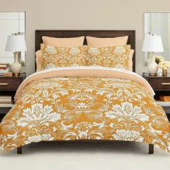 Paisley Floral Style 3-Piece Bedding Set Elegant and Soft Duvet Cover Set with Pillowcases Perfect for Adding a Touch of Sophistication and Comfort to Your Bedroom Decor
