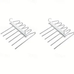 Pants Hangers Space Saving - 6 Tier Multifunctional Pant Rack Hanger for Hanging Pants,Jeans,Skirts,Scarf,Clothes - Closet Space Saver Organizer for Men Women - No Slip Magic Pants Hangers 1 Pack