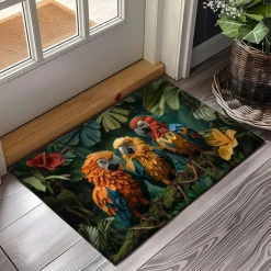 Papercut Parrots Doormat Kitchen Mat Floor Mat Non-Slip Area Rug Oil Proof Rug Indoor Outdoor Mat Bedroom Decor Bathroom Mat Entrance Rug
