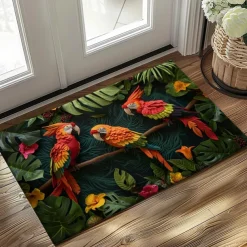 Papercut Parrots Doormat Kitchen Mat Floor Mat Non-Slip Area Rug Oil Proof Rug Indoor Outdoor Mat Bedroom Decor Bathroom Mat Entrance Rug