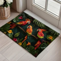 Papercut Parrots Doormat Kitchen Mat Floor Mat Non-Slip Area Rug Oil Proof Rug Indoor Outdoor Mat Bedroom Decor Bathroom Mat Entrance Rug