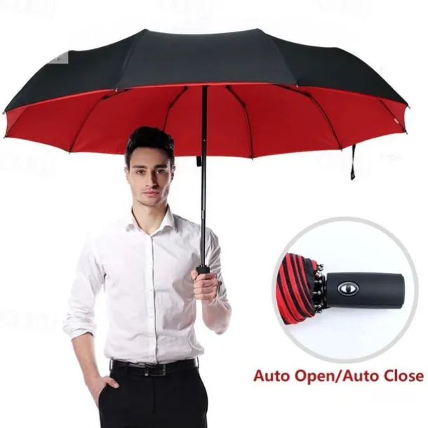 Parasol Umbrella for the Sun Sunshade All-automatic Anti-Wind Double Layer Commercial Umbrella, Diameter105cm/41.33in