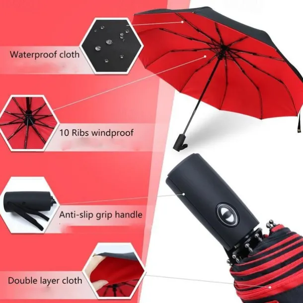 Parasol Umbrella for the Sun Sunshade All-automatic Anti-Wind Double Layer Commercial Umbrella, Diameter105cm/41.33in