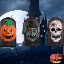 Party Door Bell Superhero Birthday Party Halloween Doorbell Decoration Halloween Decoration Halloween Party Doorbells Halloween Pumpkin Doorbell Plastic White Creepy Front Door
