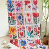 Patchwork Heart Pattern Throws Blanket Flannel Throw Blankets Warm All Seasons Gifts Big Blanket