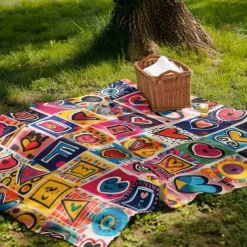 Patchwork Heart Pattern Throws Blanket Flannel Throw Blankets Warm All Seasons Gifts Big Blanket