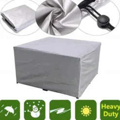 Patio Furniture Cover 210d Oxford Cloth Outdoor Silver Furniture Cover Garden Waterproof Cover Courtyard Table And Chair Combination Dust Cover