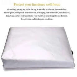 Patio Furniture Cover 210d Oxford Cloth Outdoor Silver Furniture Cover Garden Waterproof Cover Courtyard Table And Chair Combination Dust Cover