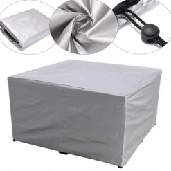Patio Furniture Cover 210d Oxford Cloth Outdoor Silver Furniture Cover Garden Waterproof Cover Courtyard Table And Chair Combination Dust Cover
