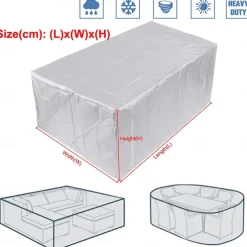 Patio Furniture Cover 210d Oxford Cloth Outdoor Silver Furniture Cover Garden Waterproof Cover Courtyard Table And Chair Combination Dust Cover