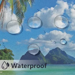 Patio Outdoor Curtains 2 Panels Grommet Top Waterproof Outdoor Blackout UV Sun Curtains Drapes for Porch Pergola Gezebo Cabana Sun Room Deck