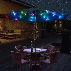 Patio Umbrella Lights Solar Powered 104 LEDs Cordless Outdoor Lighting for Patio Backyard Umbrella Outdoor Garden Decor