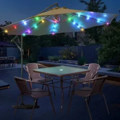 Patio Umbrella Lights Solar Powered 104 LEDs Cordless Outdoor Lighting for Patio Backyard Umbrella Outdoor Garden Decor