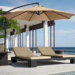 Patio Umbrella Outdoor Umbrella Patio Market Table Umbrellas with Push Button Tilt, Crank for Lawn, Garden, Deck, Backyard & Pool(Only The Umbrella Surface)