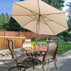 Patio Umbrella Outdoor Umbrella Patio Market Table Umbrellas with Push Button Tilt, Crank for Lawn, Garden, Deck, Backyard & Pool(Only The Umbrella Surface)