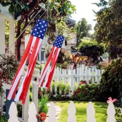 Patriotic Windsock Independence Day Outdoor Flag Windsock Flag -4th of July Decorations 4th of July Decorations,American Windsock Heavy Duty