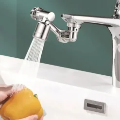 1pc 1440 Copper Alloy Universal Swivel Faucet Spray Head Suitable For Extension Faucet Aerator Spout Kitchen Faucet Wash Basin Robot Arm Faucet Extender Sink Accessories