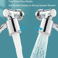 1pc 1440 Copper Alloy Universal Swivel Faucet Spray Head Suitable For Extension Faucet Aerator Spout Kitchen Faucet Wash Basin Robot Arm Faucet Extender Sink Accessories