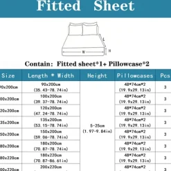 1Pc 100% Cotton Bed Fitted Sheet With Small Fragmented Flower Bed Cover Elastic Mattress Cover For Single Or Double Deluxe Double Bed Cover Available In Multiple Sizes