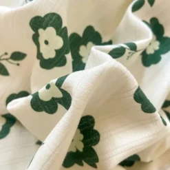 1Pc 100% Cotton Bed Fitted Sheet With Small Fragmented Flower Bed Cover Elastic Mattress Cover For Single Or Double Deluxe Double Bed Cover Available In Multiple Sizes