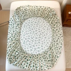 1Pc 100% Cotton Bed Fitted Sheet With Small Fragmented Flower Bed Cover Elastic Mattress Cover For Single Or Double Deluxe Double Bed Cover Available In Multiple Sizes