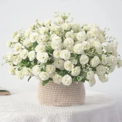 1pc 20 Heads Artificial Flowers Fake Hydrangeas For Home Furnishings