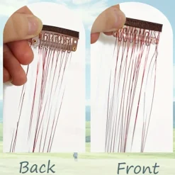 1pc 20 Inch 6 Clips Hair Clip Glitter Fairy Braiding Extensions Sparkling Ponytail Shine Set for Wedding, Competitions and Celebrations Bridal Accessories Clip-in Horse Hairpieces Horses Supplies Pony