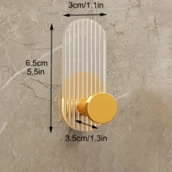 1PC Acrylic Adhesive Hook – No-Drill Strong Sticky Wall Hook for Entryway Keys, Bathroom Towels, Robes, and Clothes Hanging