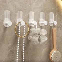 1PC Acrylic Adhesive Hook – No-Drill Strong Sticky Wall Hook for Entryway Keys, Bathroom Towels, Robes, and Clothes Hanging