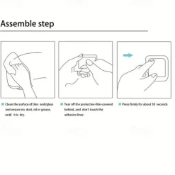 1pc Adhesive Toilet Paper Holder - Self Adhesive Black Toilet Paper Roll Holder Wall Mount For Bathroom And Kitchen, SUS-304 Stainless Steel