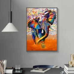 1pc African Elephant Wall Art Posters And Prints Wild Elephant Graffiti Art Prints Decorative Painting For Home Living Room Office (Without Frame)