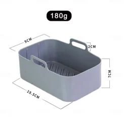 1pc Air Fryer Basket, Air Fryer Silicone Pot, Air Fryer, Oven Liner with Handles, Fryer, Ovens, Microwaves, Dishwasher Safe