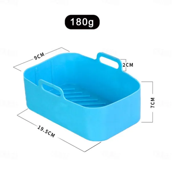 1pc Air Fryer Basket, Air Fryer Silicone Pot, Air Fryer, Oven Liner with Handles, Fryer, Ovens, Microwaves, Dishwasher Safe