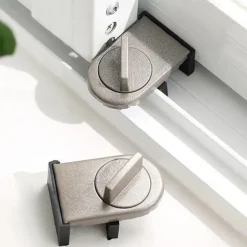 1pc Aluminum Alloy Sliding Door & Window Lock, With Anti-pinch, Anti-theft, Anti-fall Function & Safety Lock