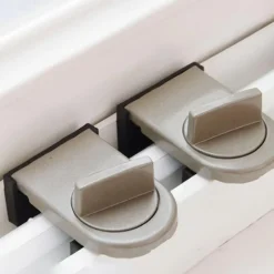 1pc Aluminum Alloy Sliding Door & Window Lock, With Anti-pinch, Anti-theft, Anti-fall Function & Safety Lock