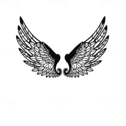 1pc Angel Wings Metal Wall Art Outdoor Decor Rust Proof Wall Sculpture Ideal For Garden, Home, Farmhouse, Patio And Bedroom