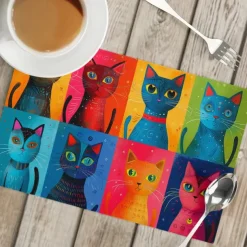1PC Animal Pattern Placemat Table Mat 12x18 Inch Table Mats for Party Kitchen Dining Decoration