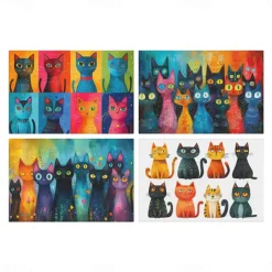 1PC Animal Pattern Placemat Table Mat 12x18 Inch Table Mats for Party Kitchen Dining Decoration